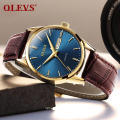 OLEVS Men's Wrist Watches Simple Luxury Analog Quartz Calendar Day Date Gift Waterproof Luminous Quartz Men Watch